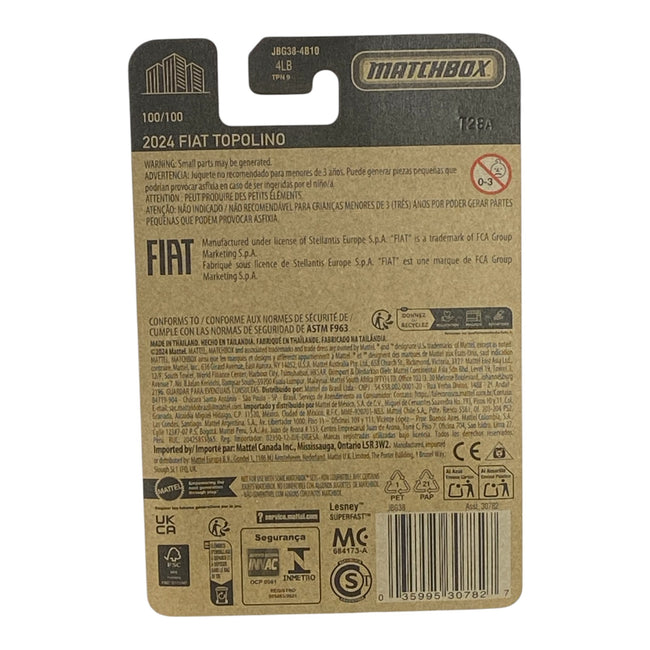 Matchbox 2024 Fiat Topolino - Matchbox Series 100/100 Main Image