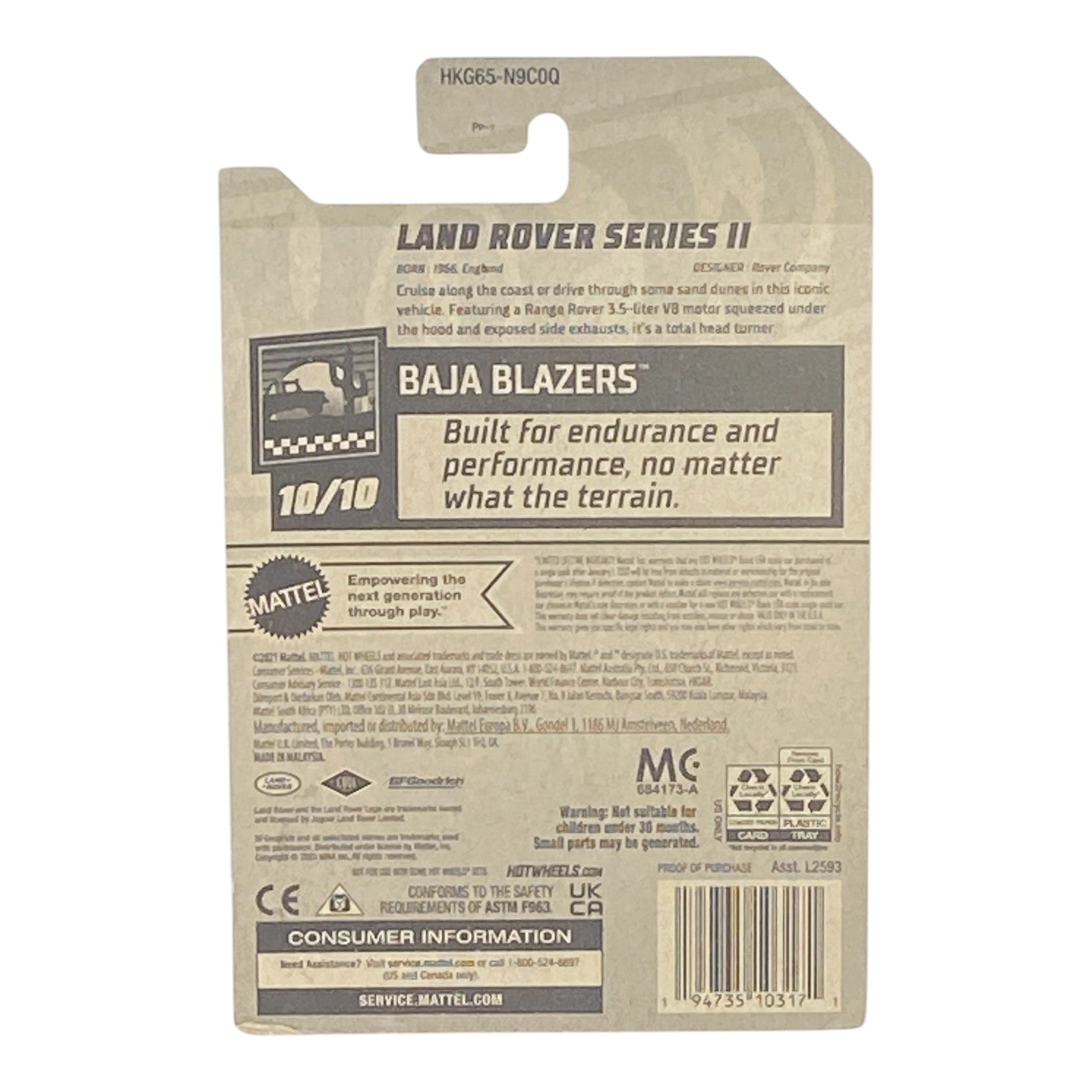 Hot Wheels Land Rover Series II - Baja Blazers Series 10/10 Secondary image