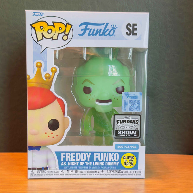 Funko Fundays Experience 2025: Pop! Originals R.L. STINE Freddy Funko as Night of the Living Dummy (Glow in the Dark) LE500 Hover Image