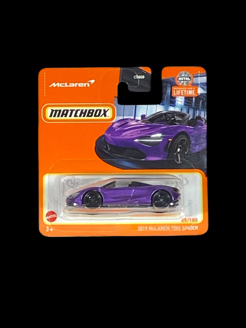 Matchbox 2019 McLaren 720S Spider - Matchbox Short Card 85/100 -