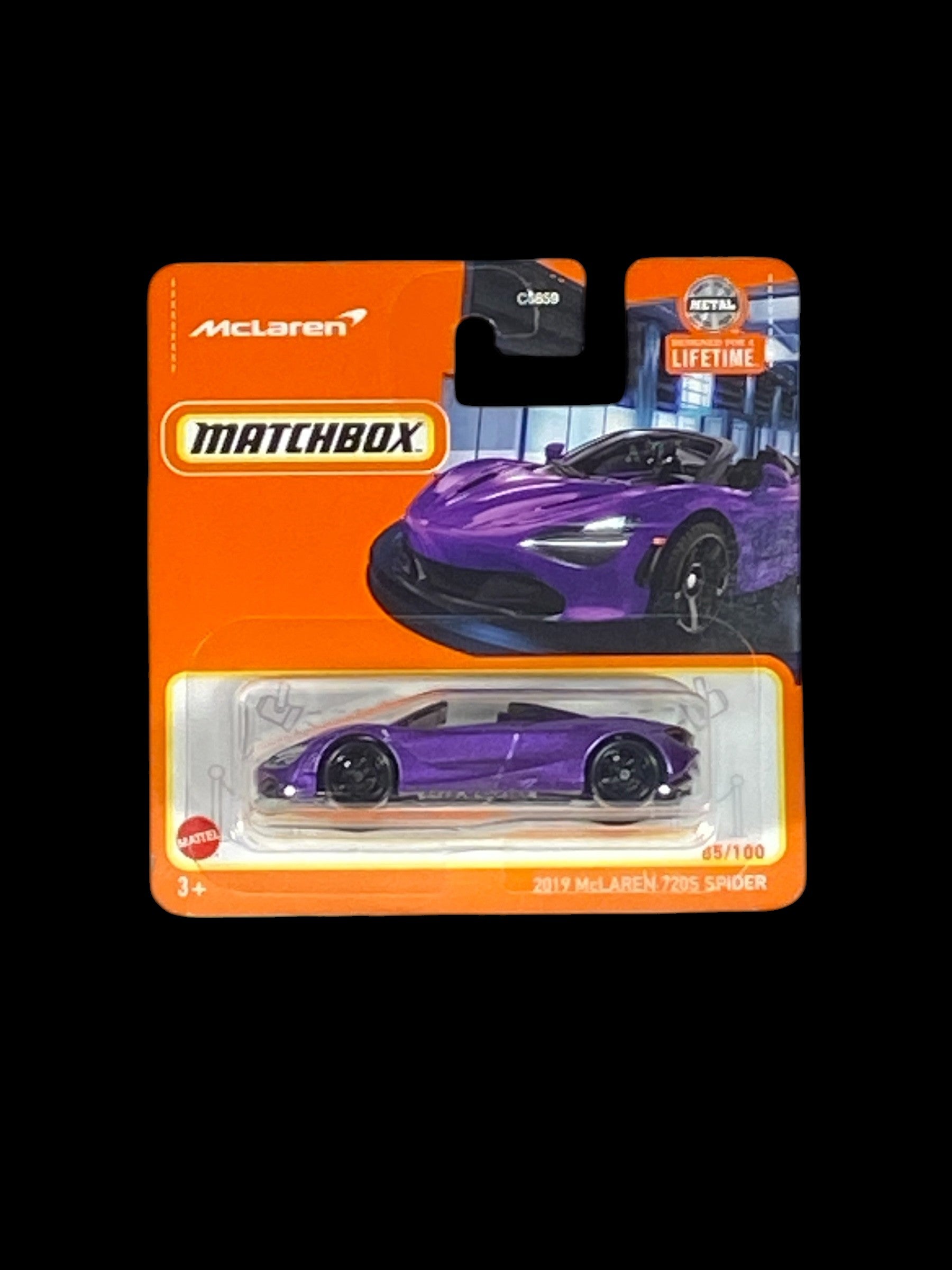 Matchbox 2019 McLaren 720S Spider - Matchbox Short Card 85/100 -