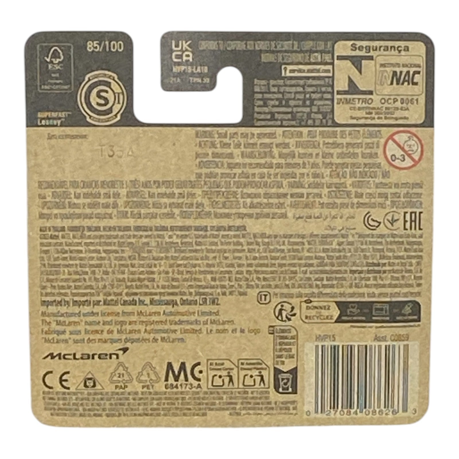 Matchbox 2019 McLaren 720S Spider - Matchbox Short Card 85/100 -