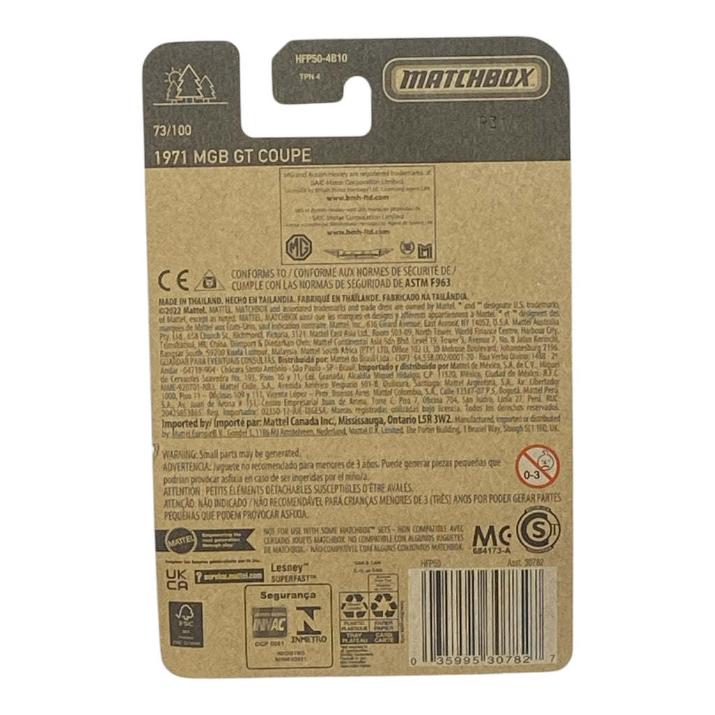 Matchbox 1971 MGB GT Coupe - Matchbox Series 73/100 -