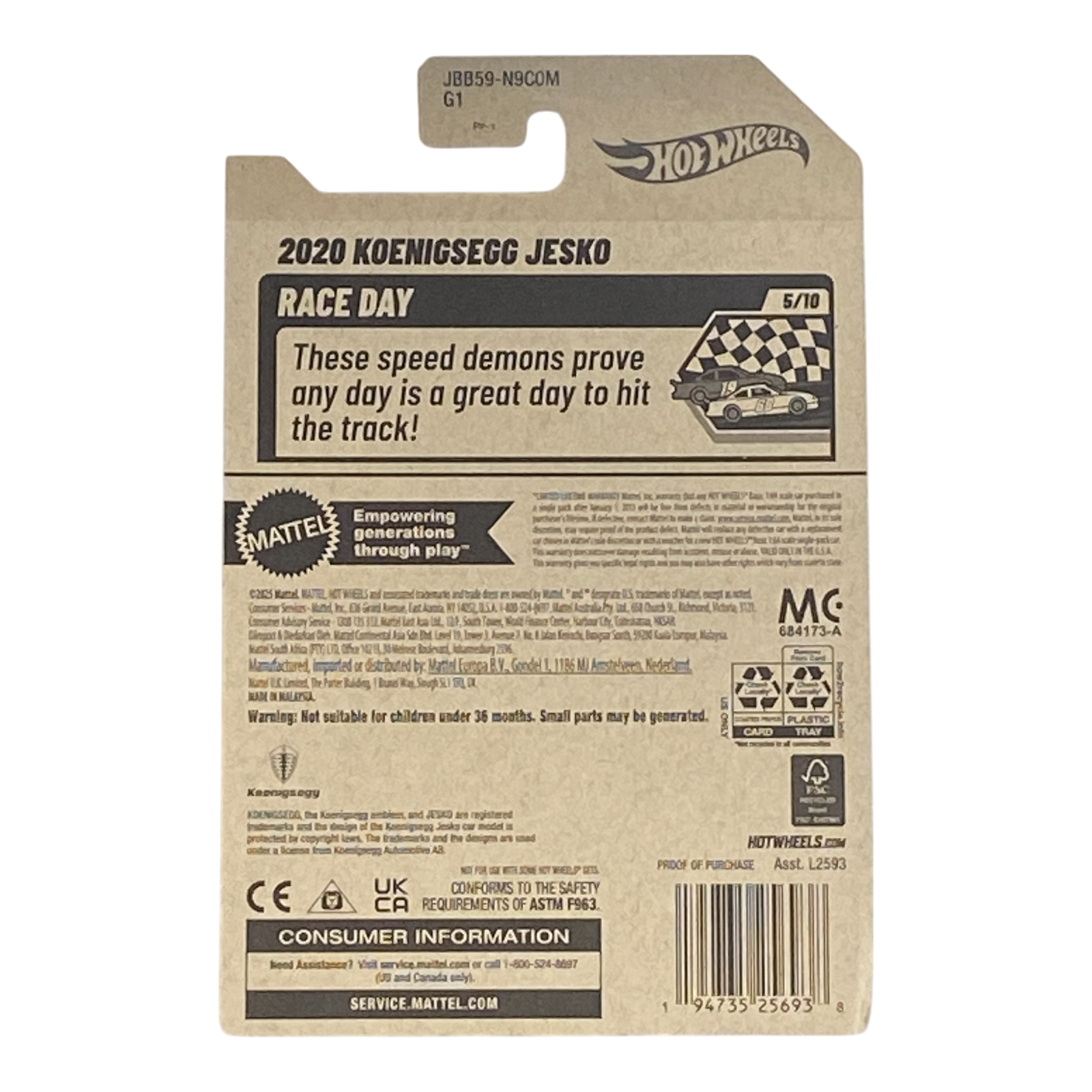 Hot Wheels 2020 Koenigsegg Jesko - HW Race Day Series 5/10 Secondary image
