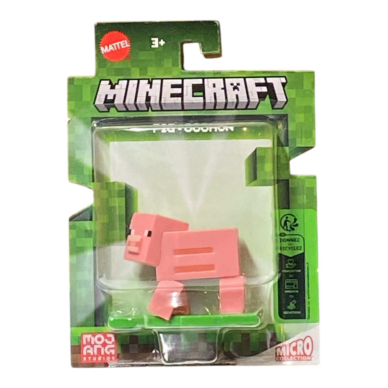 Minecraft Set of 5 Micro Figures - Ender Dragon, Steve, Pig, Enderman & Creeper