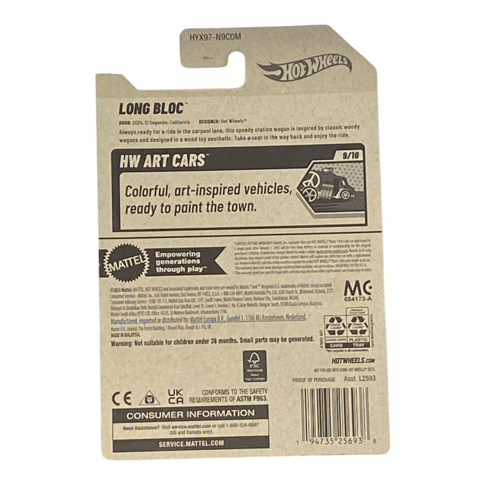 Hot Wheels Long Bloc - HW Art Cars Series 9/10