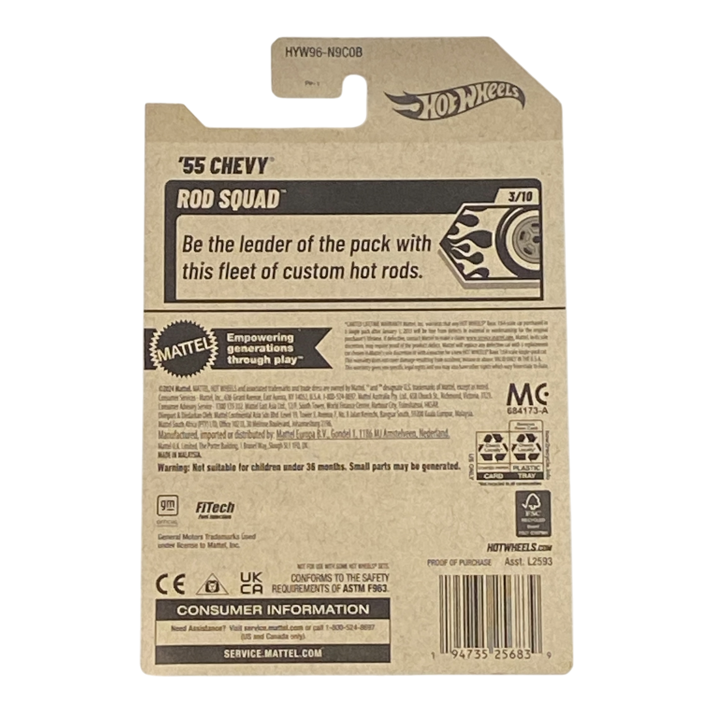 Hot Wheels '55 Chevy - Rod Squad Series 3/10