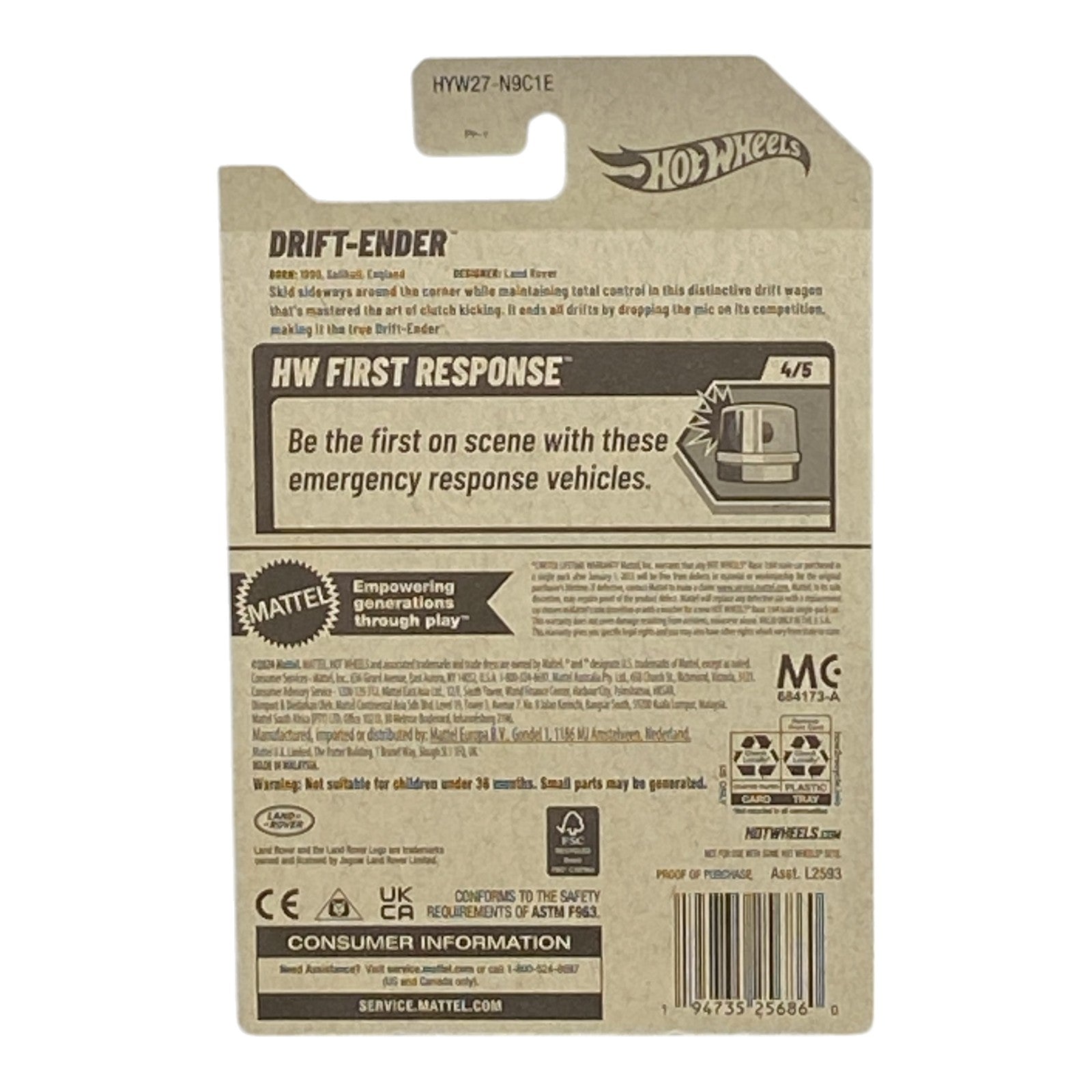 Hot Wheels Drift-Ender - First Response Series 4/5