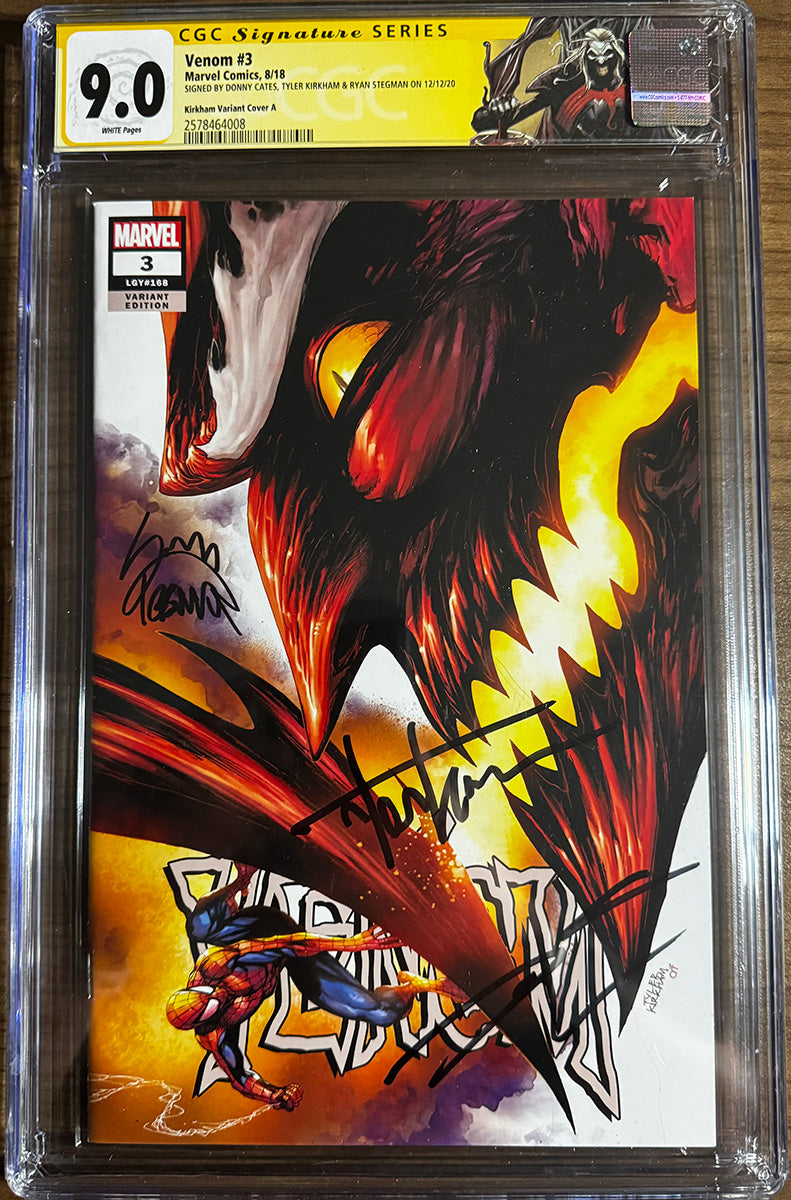 [CGC 9.0 Yellow Label Triple Signed Cates | Stegman | Kirkham] VENOM #3 Unknown Comics Tyler Kirkham Exclusive First full appearance of Knull [IN STOCK] Main image