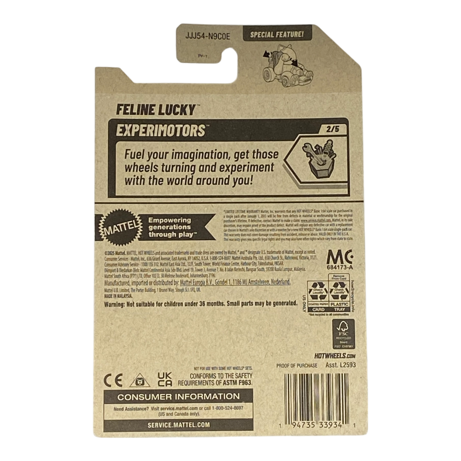 Hot Wheels Feline Lucky - Experimotors Series 2/5