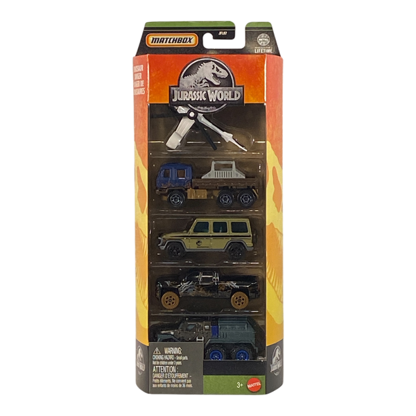 Matchbox Jurassic World Dinosaur Danger | 5 Pack Edition
