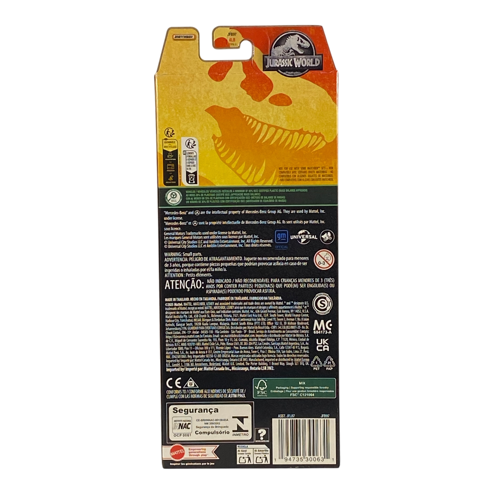 Matchbox Jurassic World Dinosaur Danger | 5 Pack Edition Secondary image