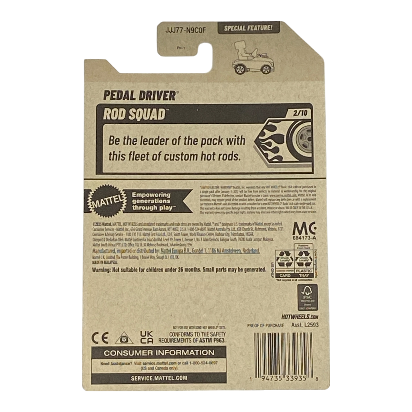 Hot Wheels Pedal Driver | Rod Squad Series 2/10 Secondary image