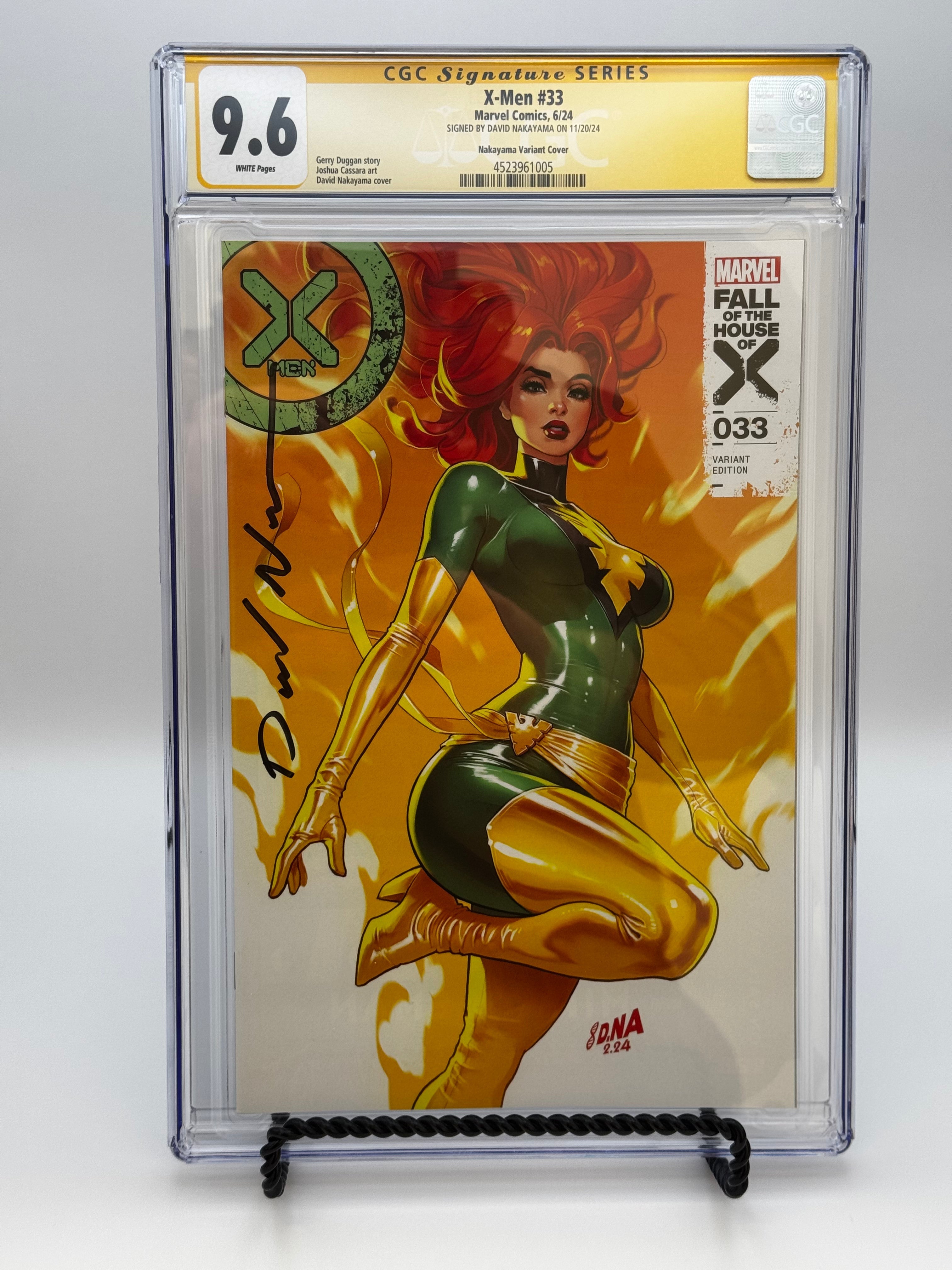 [SIGNED BY DAVID NAKAYAMA] X-MEN #33 [FHX] UNKNOWN COMICS DAVID NAKAYAMA EXCLUSIVE VAR [CGC 9.6 YELLOW LABEL] [IN STOCK] Main image