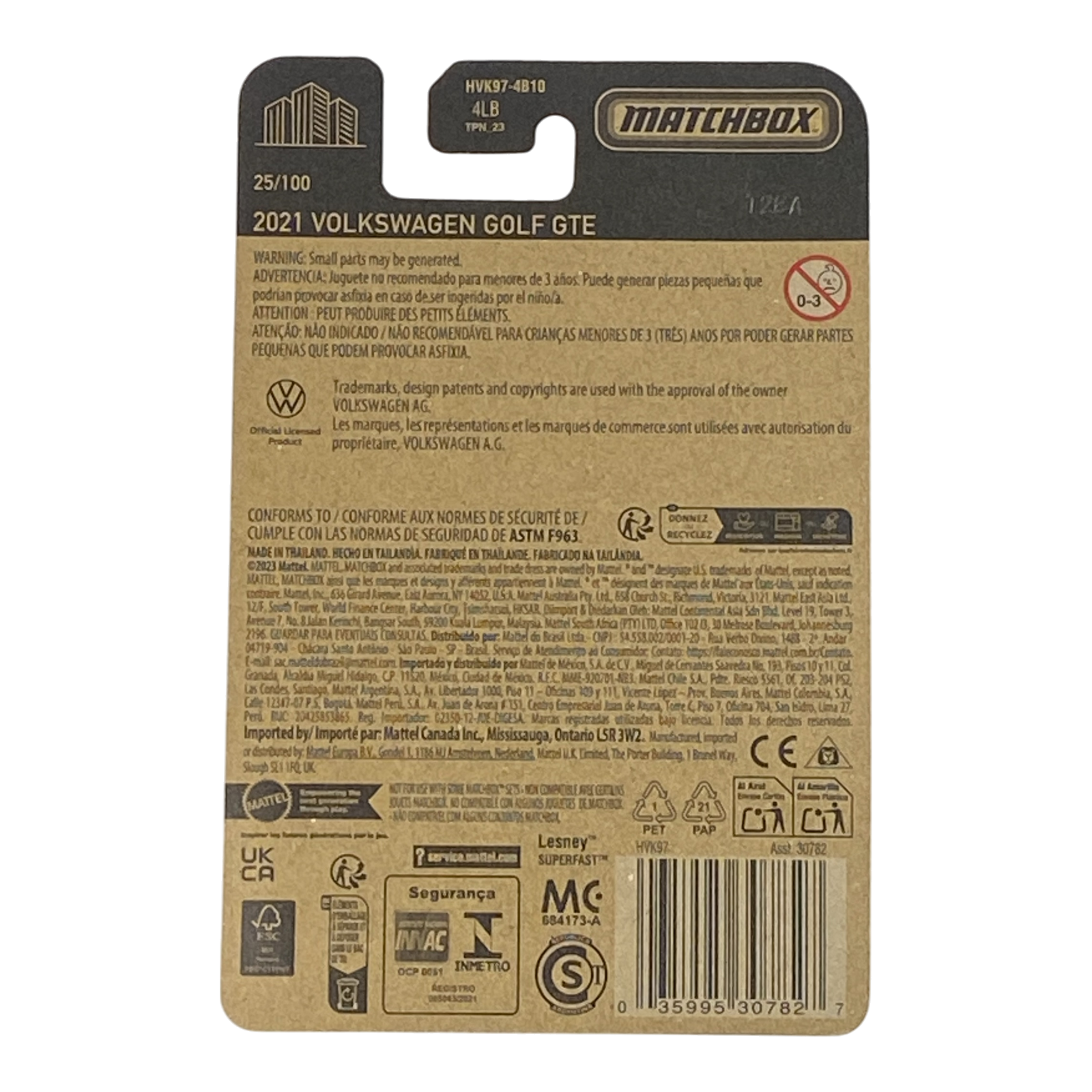 Matchbox 2021 Volkswagen Golf GTE - Matchbox Series 25/100