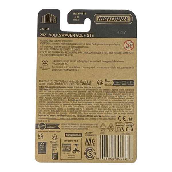 Matchbox 2021 Volkswagen Golf GTE 25/100