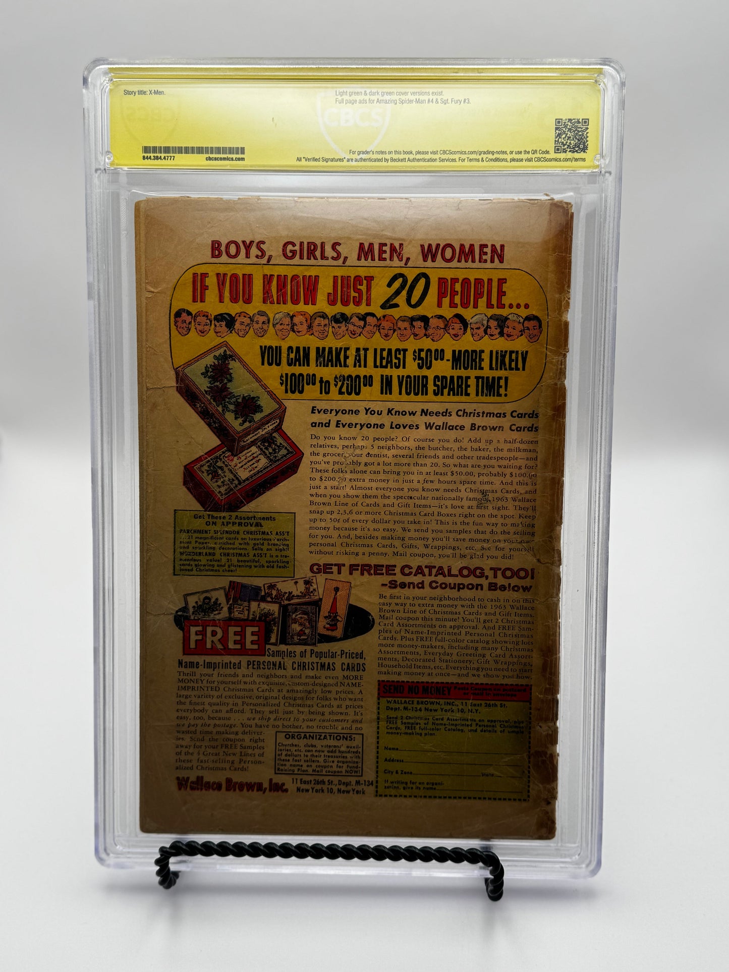 X-Men #1 CBCS 1.5 Yellow Label Signed by Stan Lee Verified Signature 1963 [IN STOCK]