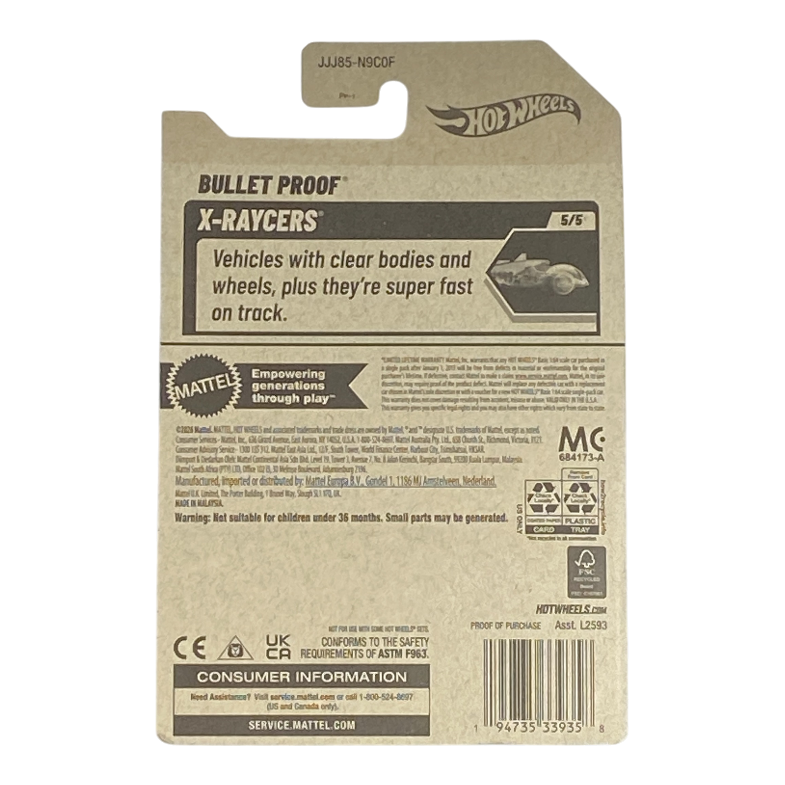 Hot Wheels Bullet Proof | X-Raycers Series 5/5