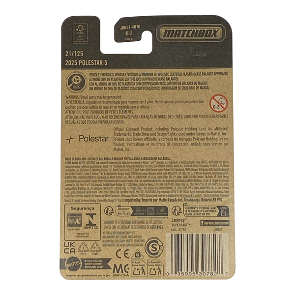 Matchbox 2025 Polestar 5 | 2026 Matchbox Series 21/125