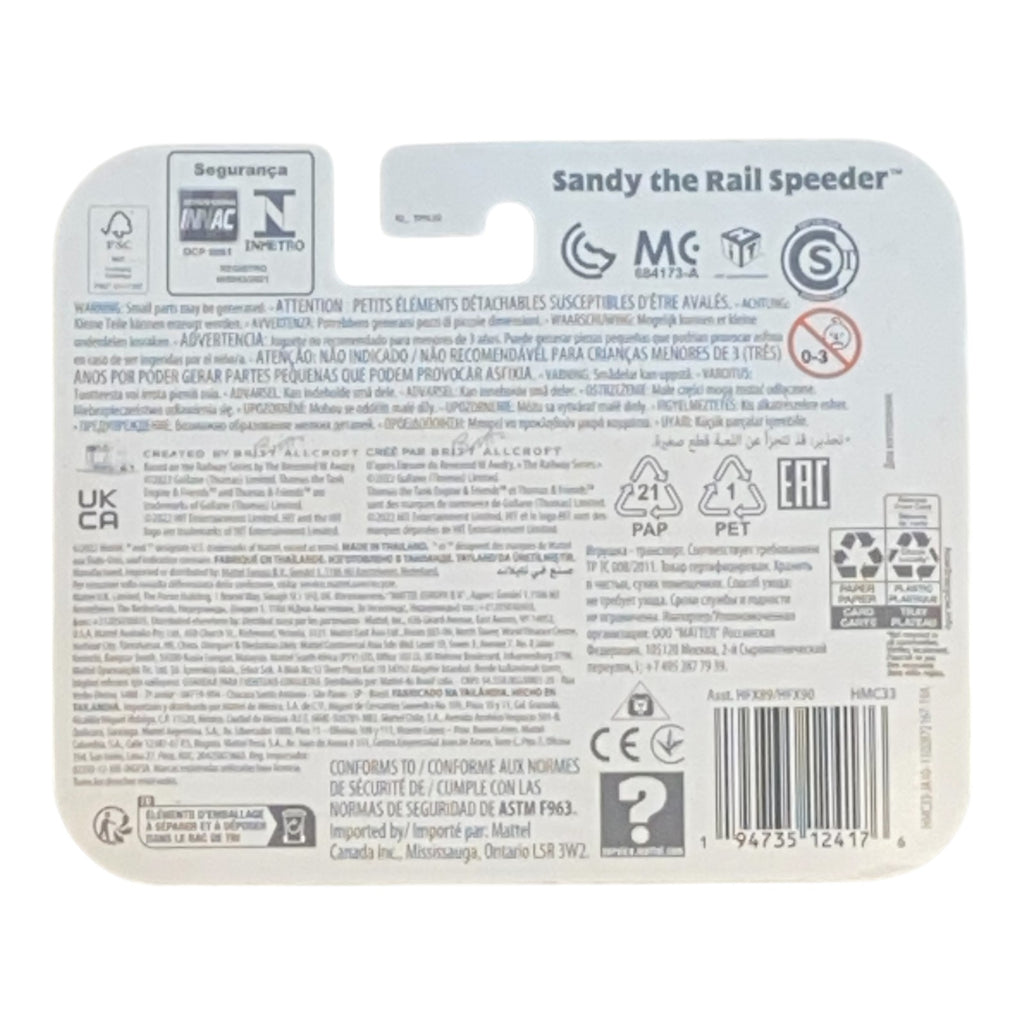 Thomas & Friends Sandy The Rail Speeder Push Along Car -