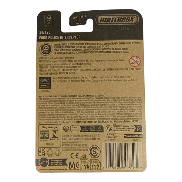 Matchbox Ford Police Interceptor | 2026 Matchbox Series 28/125