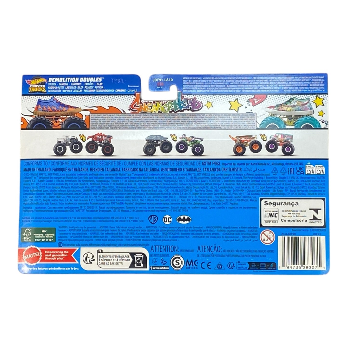 2024 Hot Wheels Monster Trucks Sneakerhead Demolition Doubles