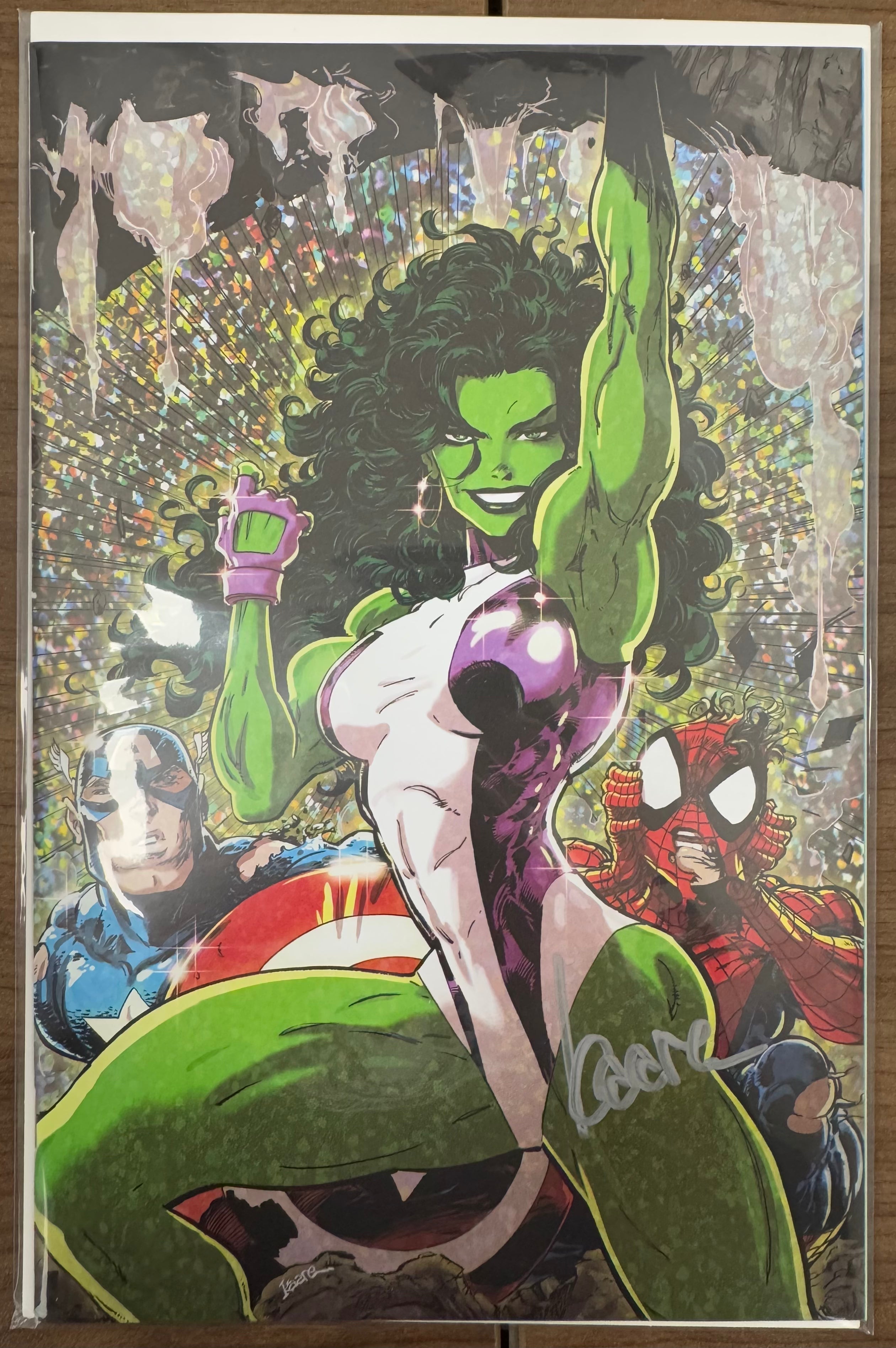 [Signed by Kaare Andrews] SENSATIONAL SHE-HULK #1 UNKNOWN COMICS KAARE ANDREWS EXCLUSIVE VIRGIN VAR [IN STOCK] - Collectors World Toys Main image