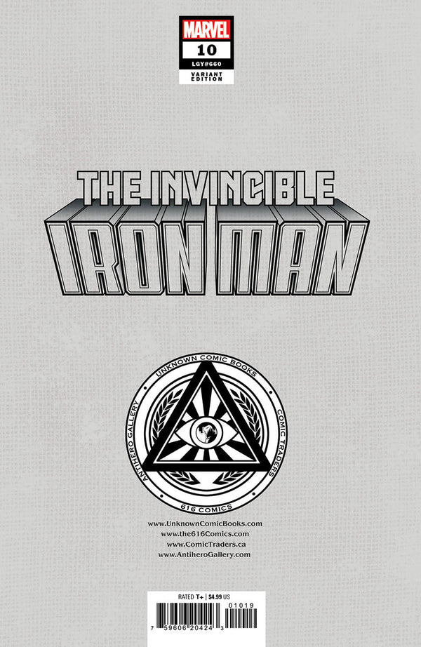 [Signed by Nathan Szerdy] INVINCIBLE IRON MAN #10 [FALL] UNKNOWN COMICS NATHAN SZERDY EXCLUSIVE VIRGIN VAR [IN STOCK] - Collectors World Toys