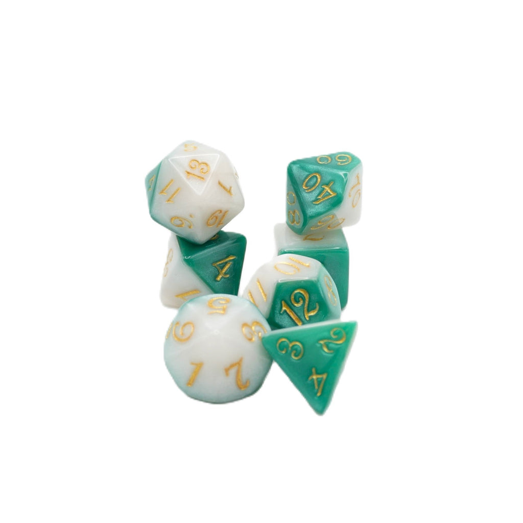 Two-Faced Iguana - 7 Piece DnD Dice Set | Acrylic RPG Gaming Dice - Collectors World Toys