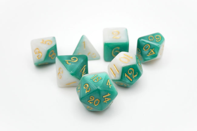 Two-Faced Iguana - 7 Piece DnD Dice Set | Acrylic RPG Gaming Dice - Collectors World Toys Hover Image