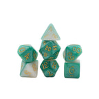 Two-Faced Iguana - 7 Piece DnD Dice Set | Acrylic RPG Gaming Dice - Collectors World Toys