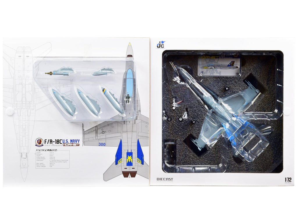 F/A-18C U.S. Navy Hornet Fighter Aircraft "VFA-82 Marauders" Limited Edition to 600 pieces Worldwide 1/72 Diecast Model by JC Wings