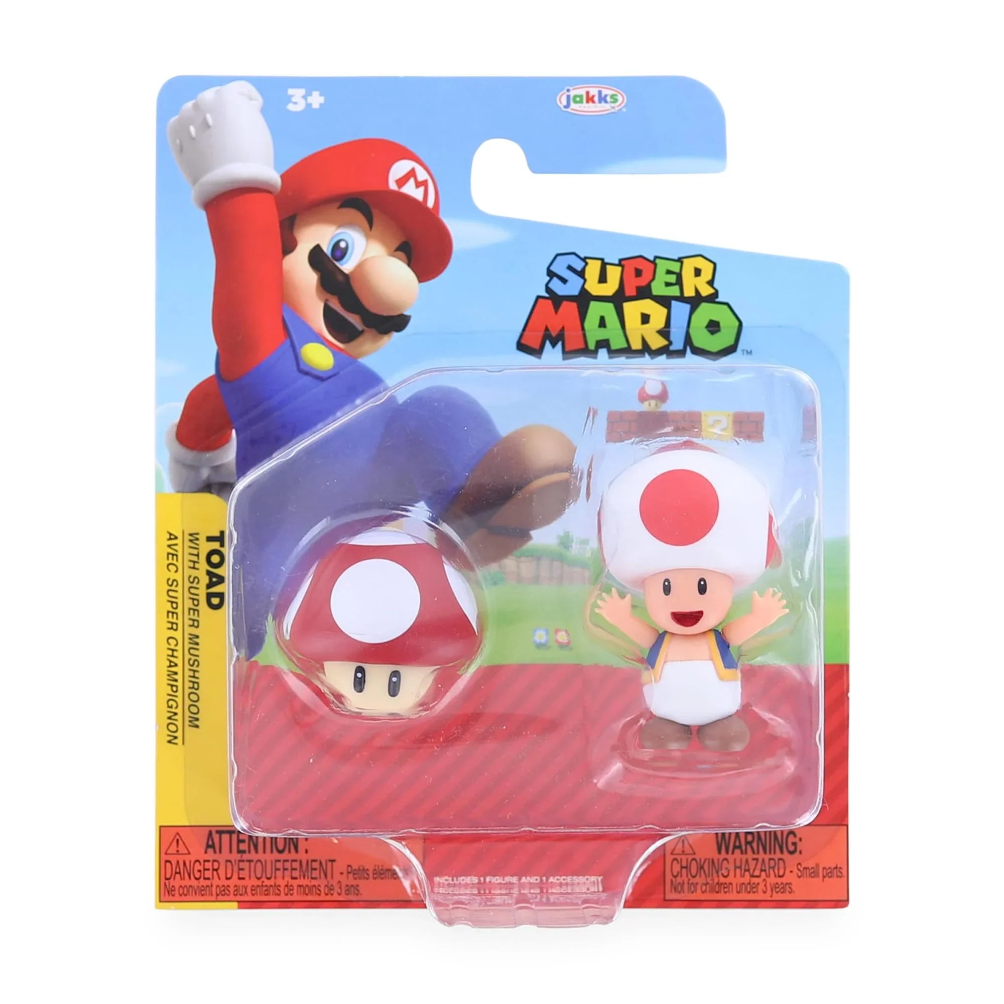 Super Mario Toad with Super Mushroom Figure Main image