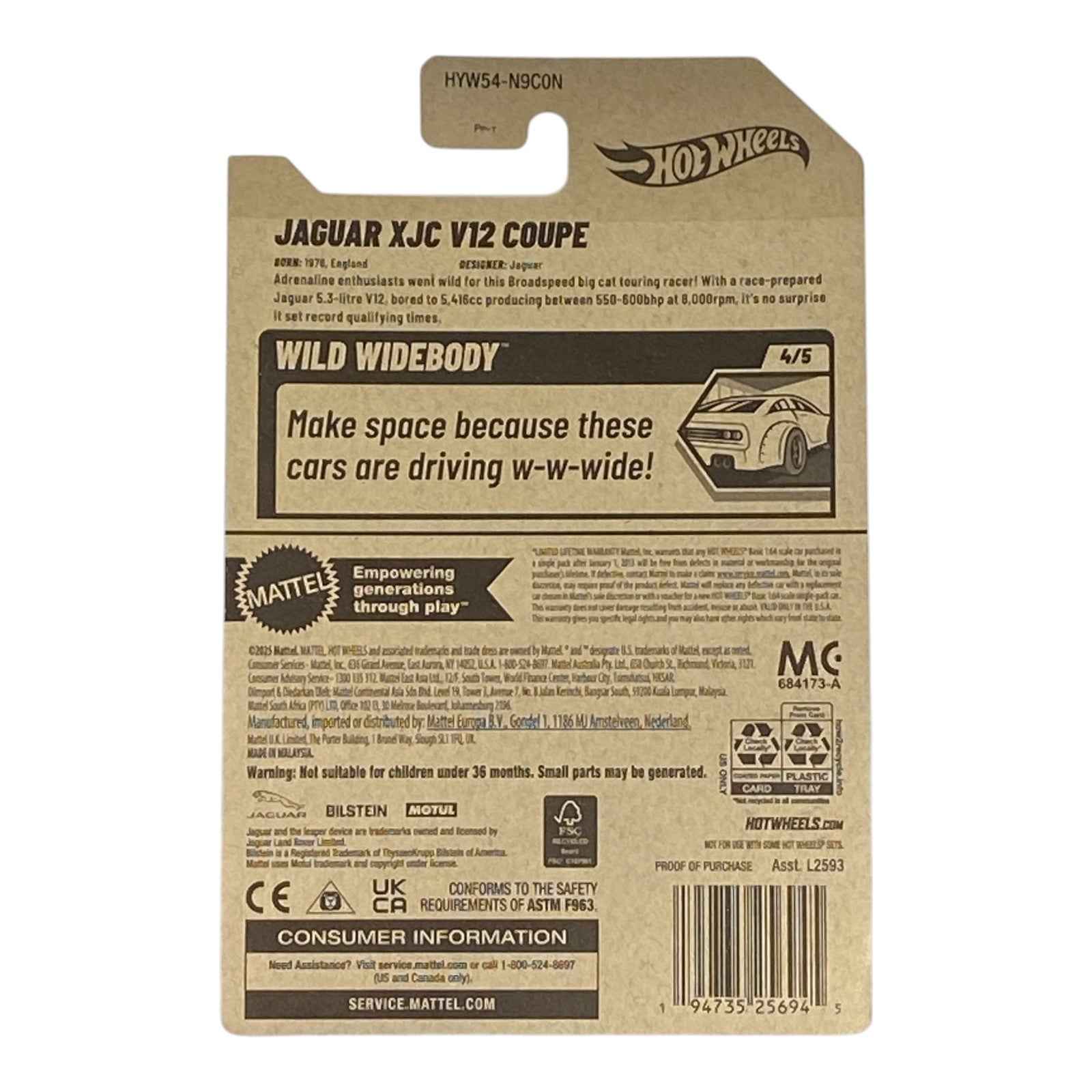 Hot Wheels Jaguar XJC V12 Coupe - Wild Widebody Series 4/5