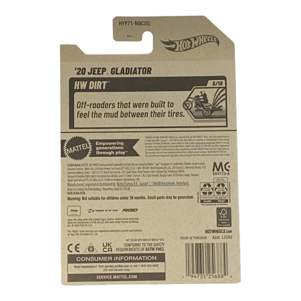 Hot Wheels '20 Jeep Gladiator - HW Dirt Series 6/10 - Collectors World Toys