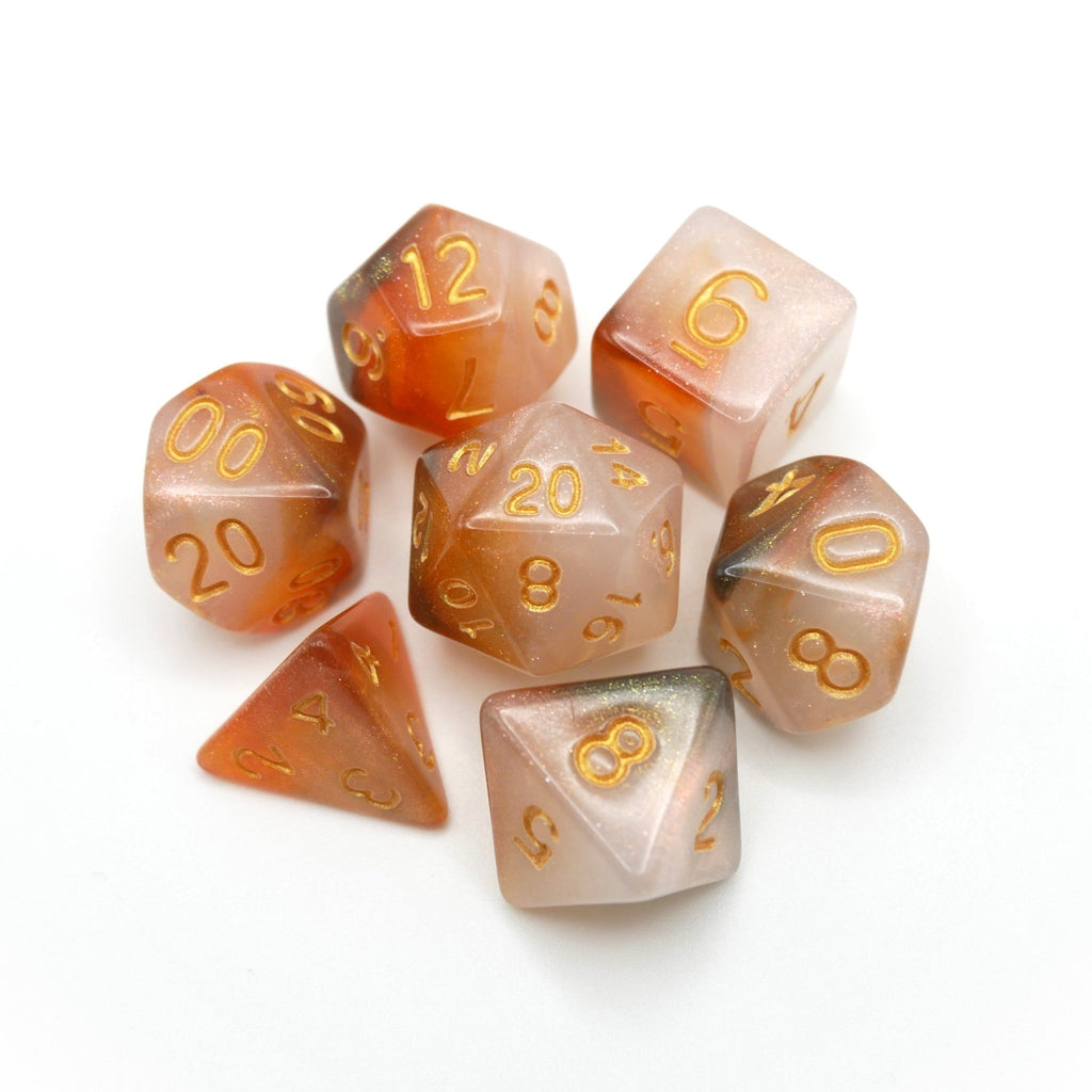 Jovian Cloud - 7 Piece DnD Dice Set | Acrylic RPG Gaming Dice - Collectors World Toys