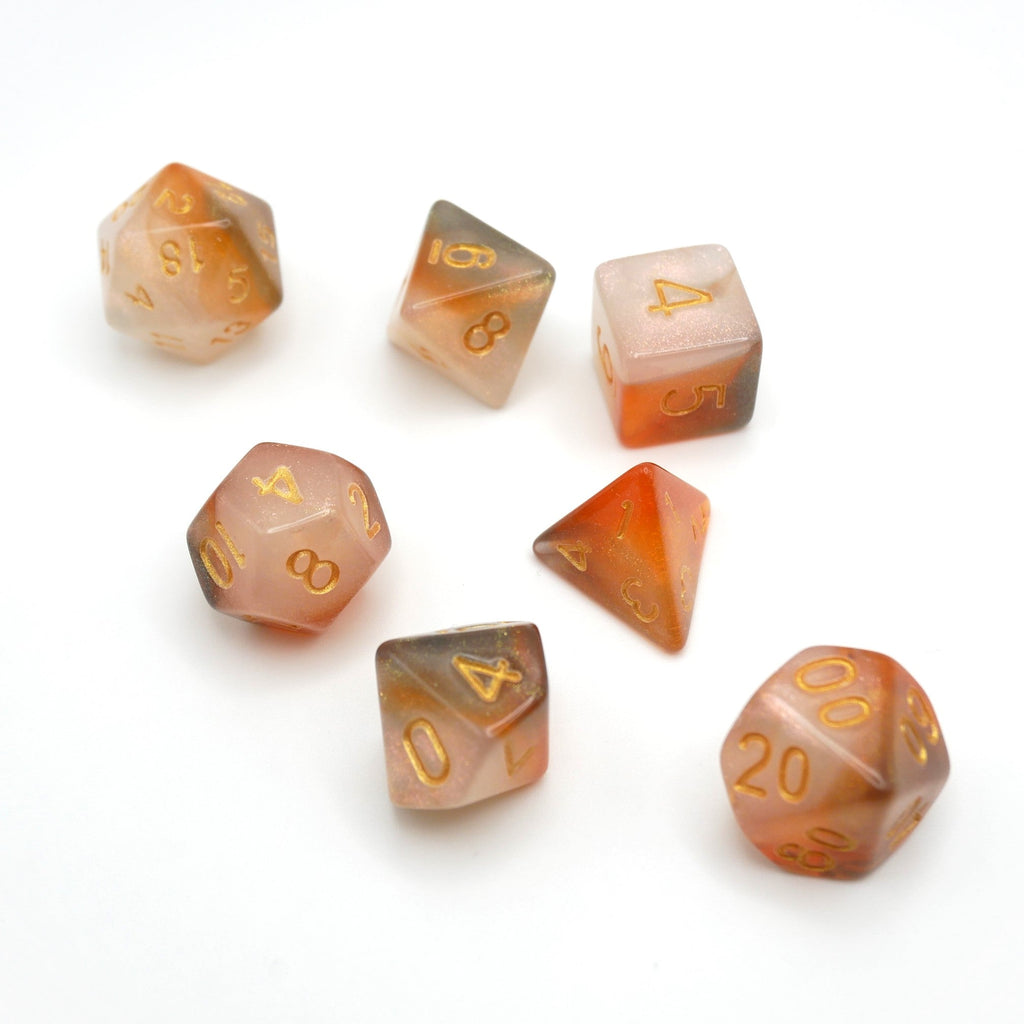 Jovian Cloud - 7 Piece DnD Dice Set | Acrylic RPG Gaming Dice - Collectors World Toys