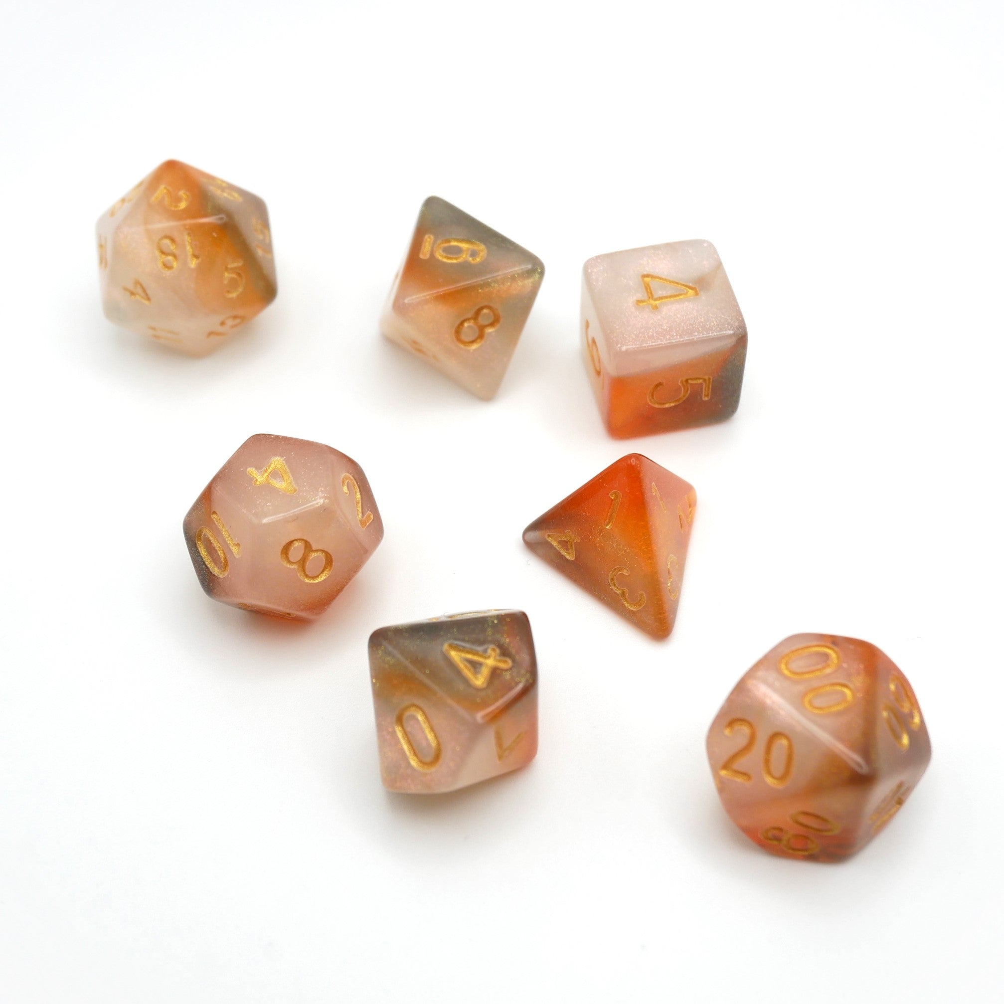 Jovian Cloud - 7 Piece DnD Dice Set | Acrylic RPG Gaming Dice - Collectors World Toys