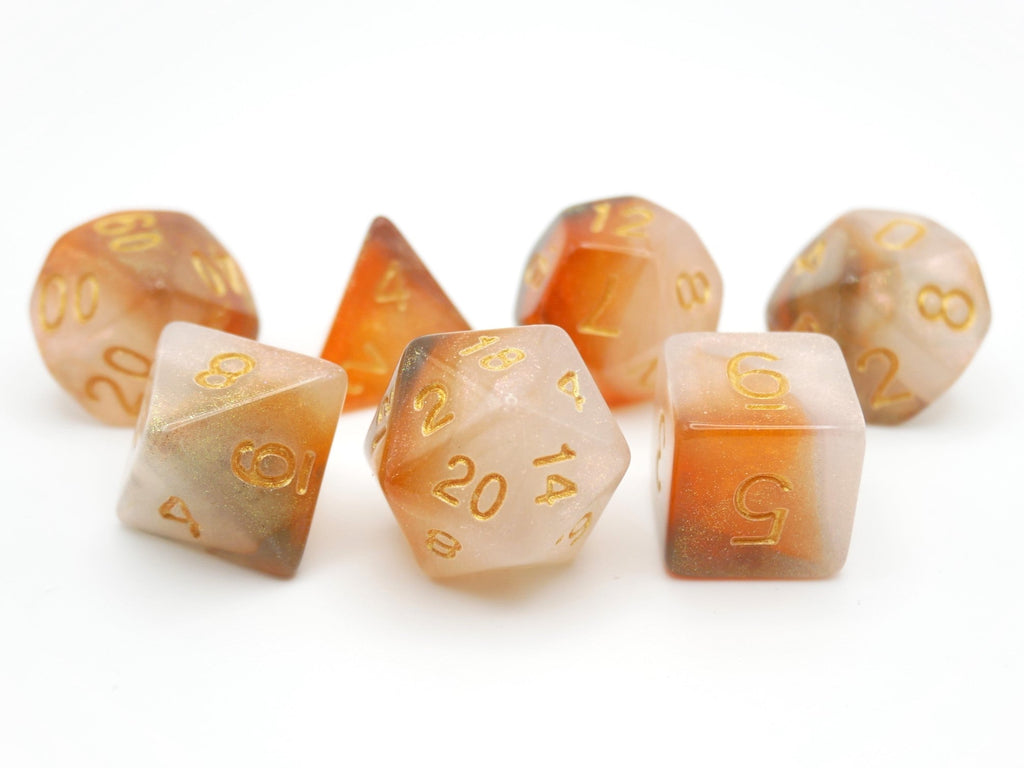 Jovian Cloud - 7 Piece DnD Dice Set | Acrylic RPG Gaming Dice - Collectors World Toys