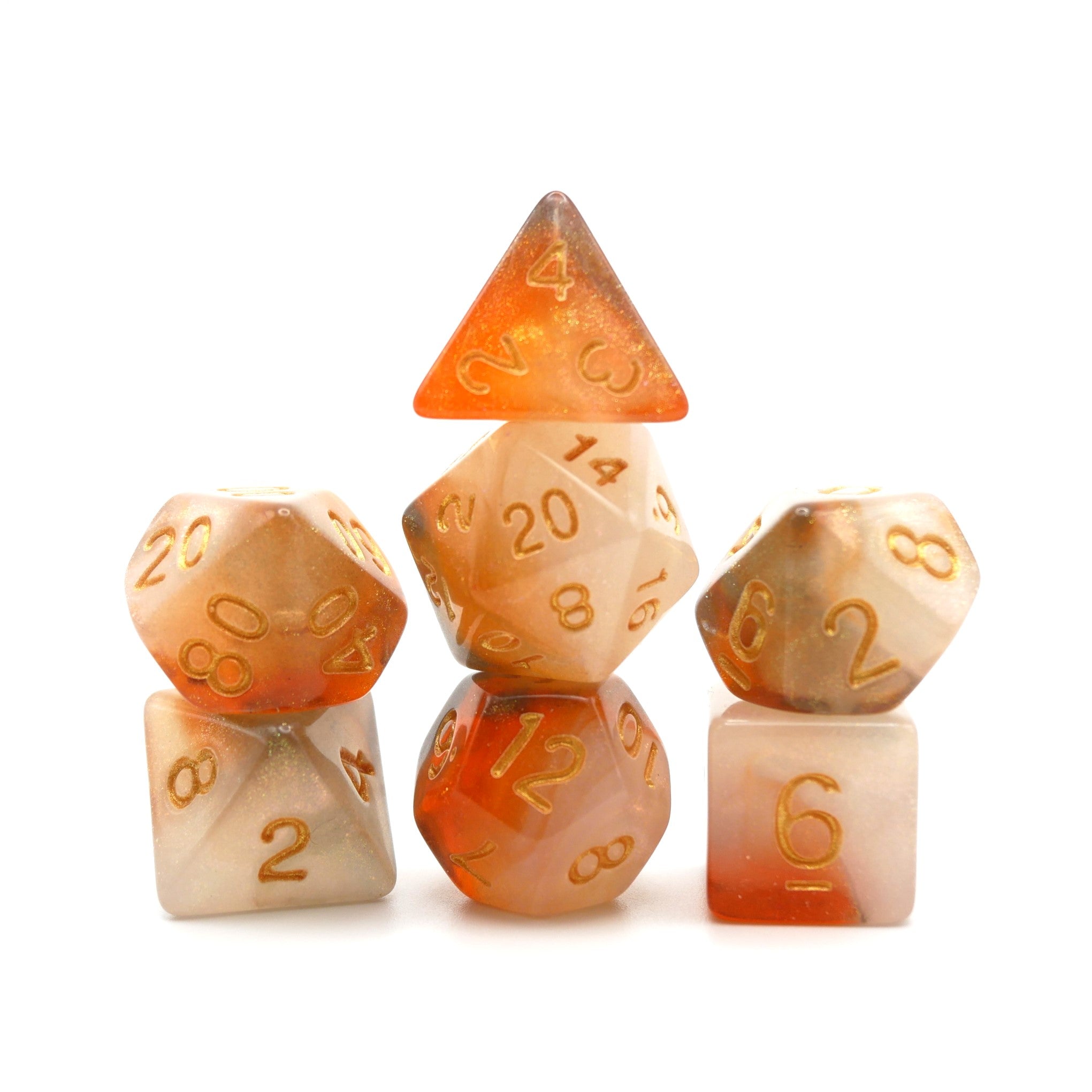 Jovian Cloud - 7 Piece DnD Dice Set | Acrylic RPG Gaming Dice - Collectors World Toys