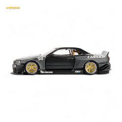 (Pre-Order) Kaido House x Mini GT Nissan Skyline GT-R (R34) Kaido Works GReddy V2 - Black w/ Carbon 1:64 - Collectors World Toys