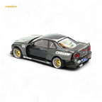 (Pre-Order) Kaido House x Mini GT Nissan Skyline GT-R (R34) Kaido Works GReddy V2 - Black w/ Carbon 1:64