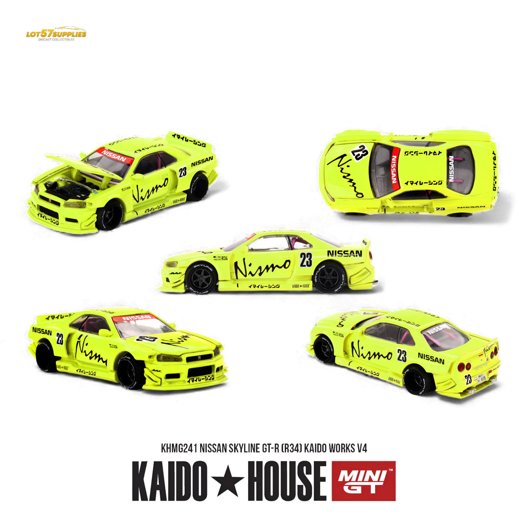 (Pre-Order) Kaido House Nissan Skyline GT-R (R34) - Kaido Works V4 1:64 Main image