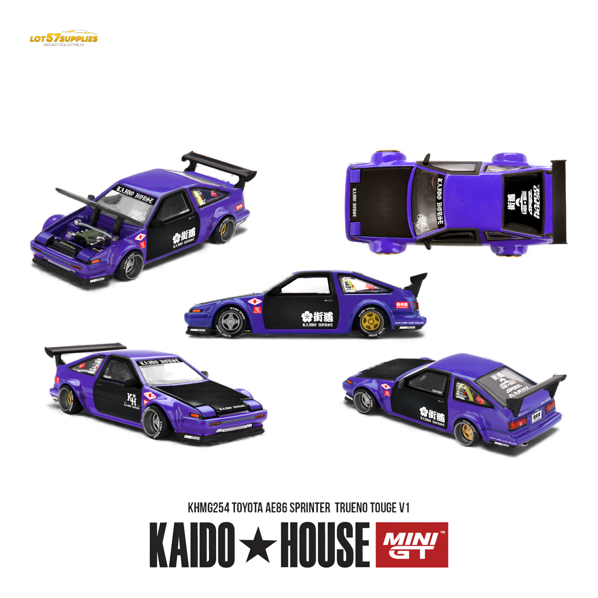 (Pre-Order) Kaido House Toyota AE86 Sprinter Trueno - TOUGE V1 1:64 Main image