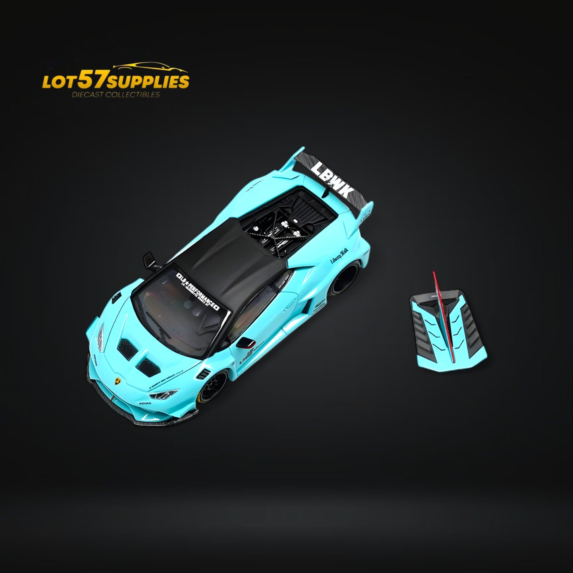 (Pre-Order) King Model LBWK Huracan - Metallic Tiffany Blue 1:64 - Collectors World Toys