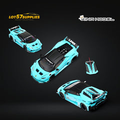 (Pre-Order) King Model LBWK Huracan - Metallic Tiffany Blue 1:64 - Collectors World Toys