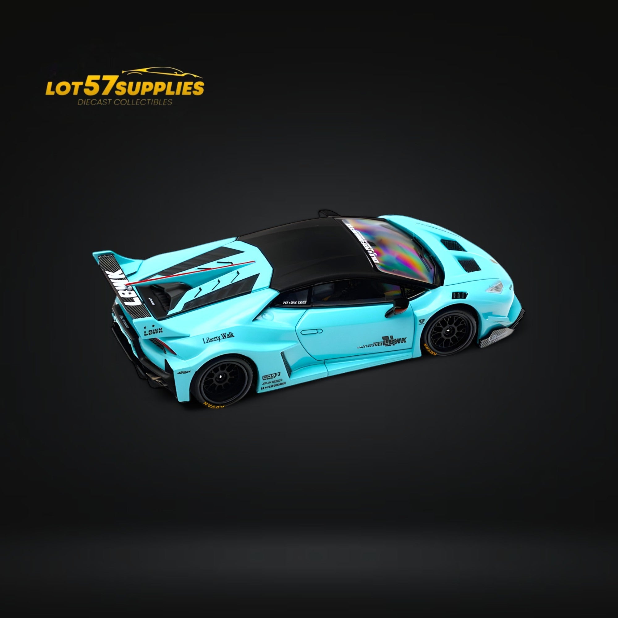 (Pre-Order) King Model LBWK Huracan - Metallic Tiffany Blue 1:64 - Collectors World Toys