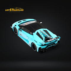 (Pre-Order) King Model LBWK Huracan - Metallic Tiffany Blue 1:64 - Collectors World Toys