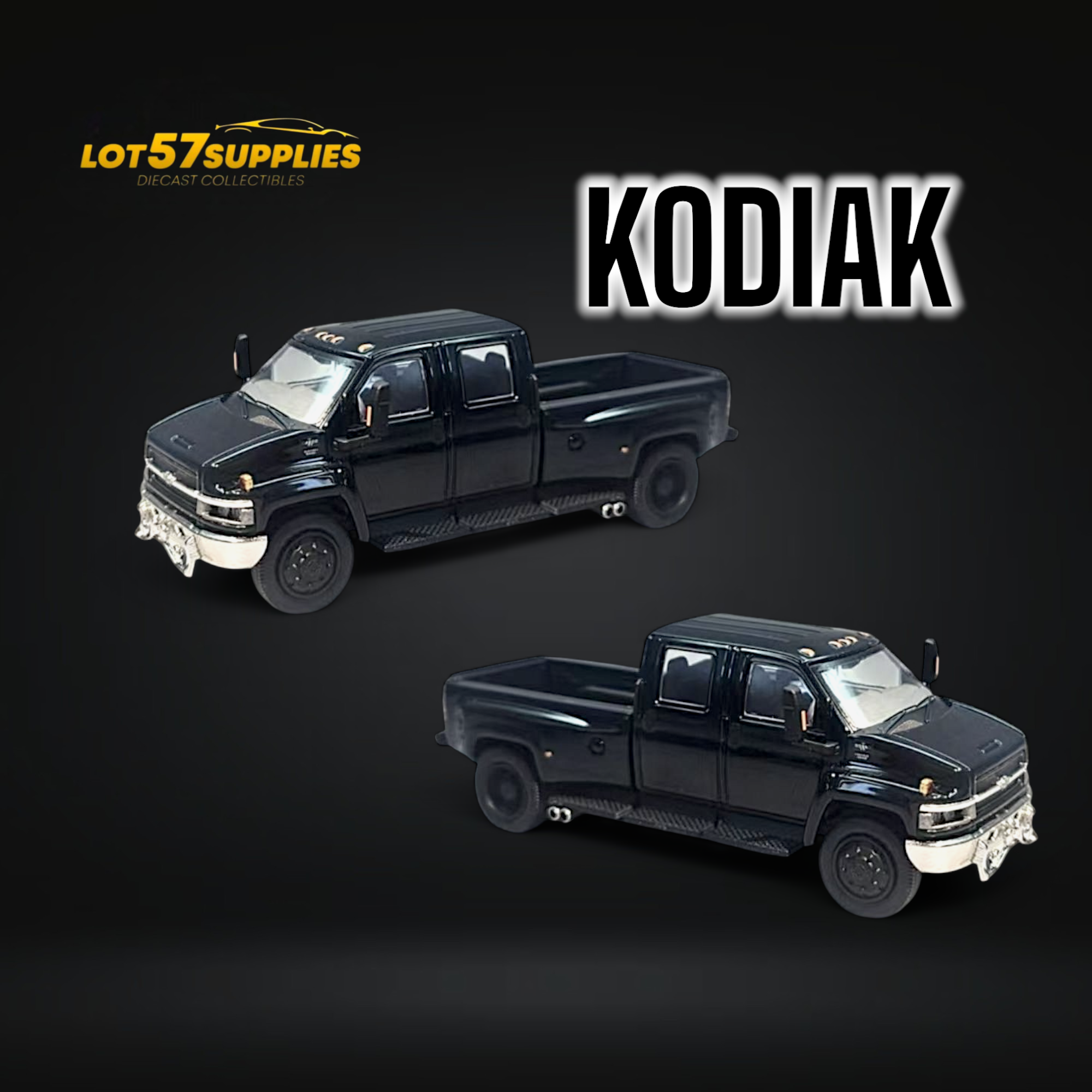 (Pre-Order) GOC Chevrolet KODIAK Pickup - Black 1:64 - Collectors World Toys