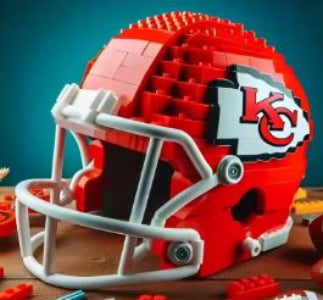 Kansas City Chiefs Football Helmet Custom building blocks - Collectors World Toys